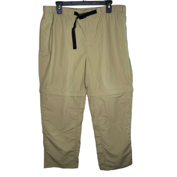 TravelSmith Women's XLP Khaki Nylon Elastic Waist Convertible Pants Adjustable - Picture 1 of 14